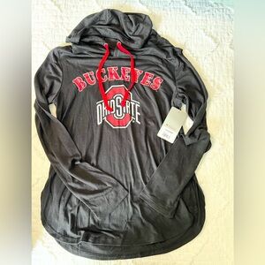 Buckeyes hooded long sleeve tshirt NWT
